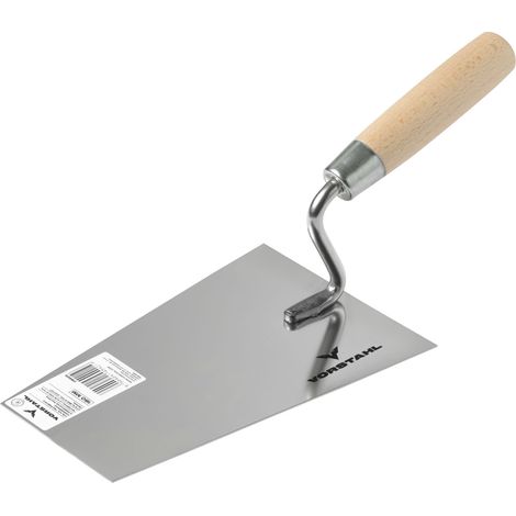 Vorstahl Paleta de albañil trapezoidal de acero inoxidable con mango de madera de 160 mm (1/3)