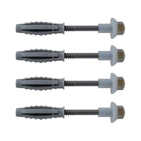 4 PZ ELEMENTI DI FISSAGGIO INOX FISCHER PER W.C. E BIDET WB2 Misura: Diam. punta 8 mm