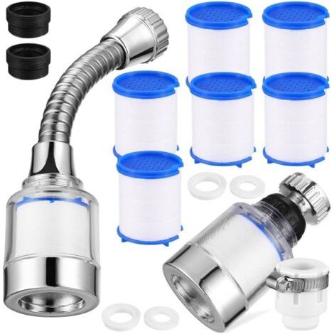 Filtre Pour Robinet Avec Jet Fin Rotation Pour Évier Et Lavabo Compatible Cuisine Et Salle De Bain (1/5)
