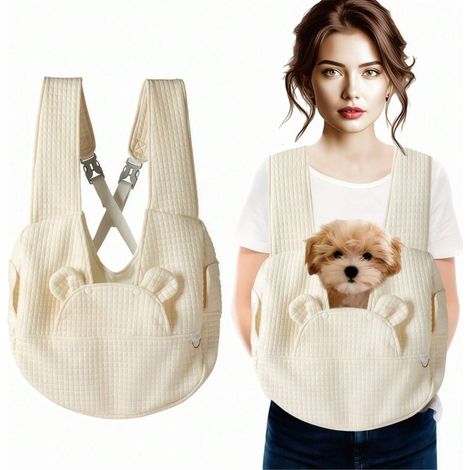 Haustier-Tragerucksack con Schulterpolstern, versátil para perros pequeños/mittelgroße y Katzen (1/5)