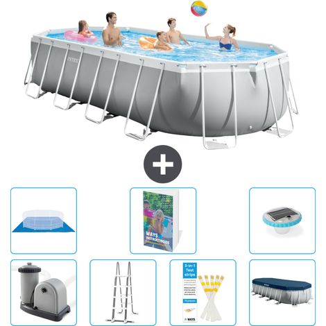 Prism Frame Pool Oval - 610x305x122 cm - 8-teilig S596