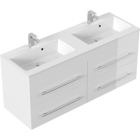 Badmöbel Firenze 140 SoftClose weiss hochglanz