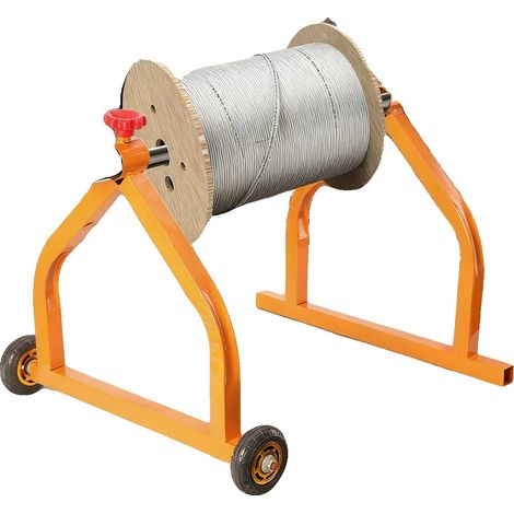 Portabobine di filo, in acciaio, dimensioni 21,26 x 19,7 x 17,75 pollici, per bobine fino a 28 pollici di diametro, capacità 220 libbre, peso 12,1 libbre. (1/5)