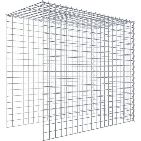 Gabiondeco - Gabion - Element de prolongation en hauteur et en longueur 100 cm x 90 cm x 50 cm (L x H x P). maille 5 x 5 cm. Spirale. Attention  il manque deux grill... (1/5)