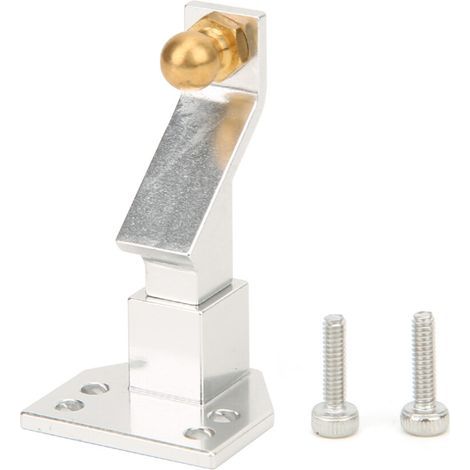 Attelage de remorque en métal à l'échelle 1/10 pour remorque de voiture télécommandée D90 SCX10 CC01, argent (1/4)