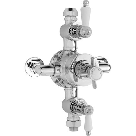 Nuie Edwardian Chrome Triple Exposed Shower Valve - A3057E (1/3)
