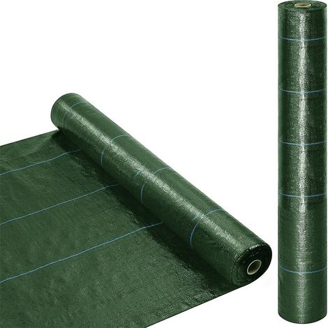 518724 Rollo mantillo de plástico para huerto VERDE Control de malezas 1x5mt (1/5)