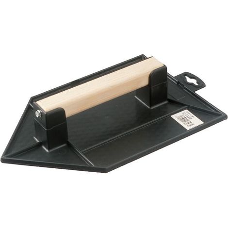 FRATTAZZO A PUNTA LISCIA IN ABS 180x270MM MANICO LEGNO