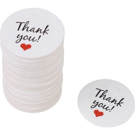 Lot de 100 étiquettes blanches artisanales pour mariage, cadeau, dessert, bijoux et prix 2 (1/5)