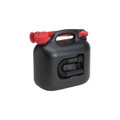 Bidón combustible PREMIUM 5l negro 2 tubos de salida