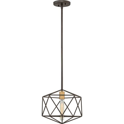Pendellampe Deckenleuchte Hängelampe Metall Bronze D 30,5 cm Esszimmerlampe (1/3)