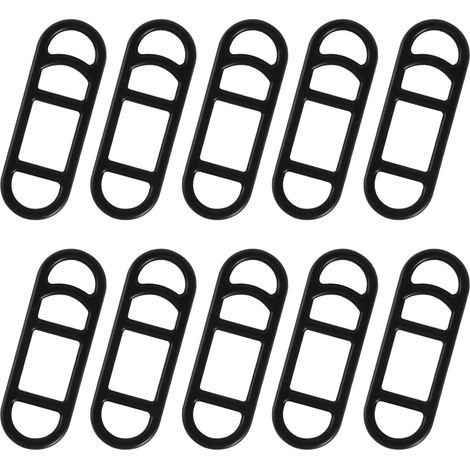 Bracelet en silicone de vélo, pack de 10 noir vélo étiré cercle en caoutchouc lampe de poche bracelet en caoutchouc stand (1/5)