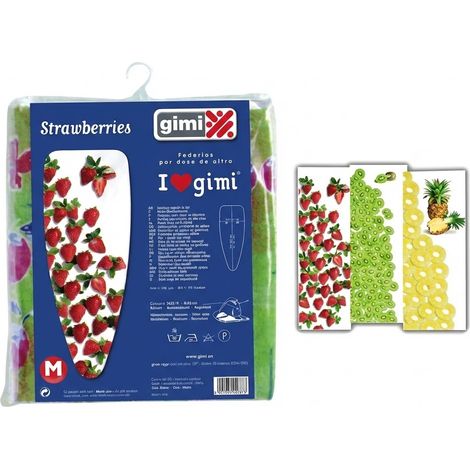 TELO ASSE DA STIRO IN COTONE LOVE GIMI- - cm.139x55 L per assi da stiro max cm.130x44 - 1 blister GIMI