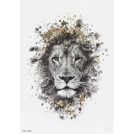 Tatouage temporaire motif animal HB-529, autocollant waterproof pour homme, accessoire de tatouage résistant à l'eau (1/5)