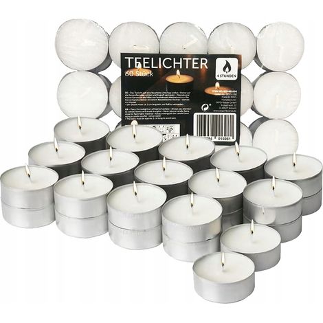 Deutsche Teelichter. Duftlose Teelichter, 60 Stück. (1/5)