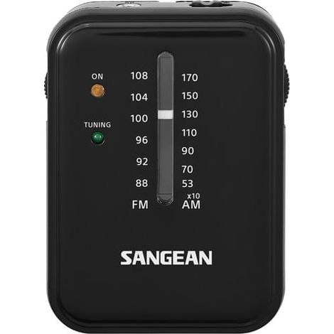 Sangean sr-32 schwarzes Taschenradio fm/am Kopfhöreranschluss und Riemen (1/2)