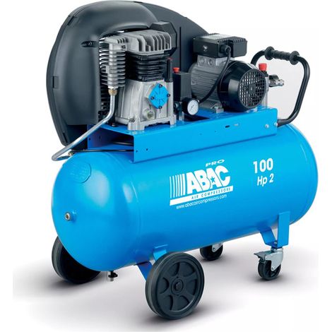 COMPRESSORE ARIA SERBATOIO 100Lt MOTORE 2HP SILENZIATO ABAC
