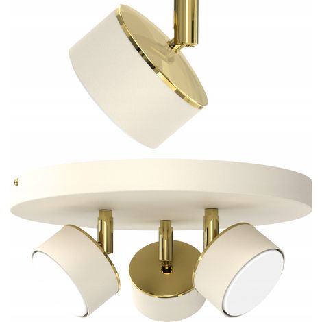 DECKENLEUCHTE ECRU BEIGE GX53 POLNISCH MODERNE LAMPE 3-PUNKT-KREIS