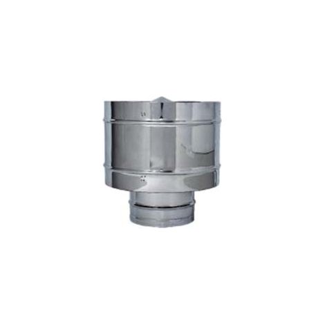 TERMINALE DI SCARICO A BOTTE ACCIAIO INOX AISI 304 MONOPARETE  ø mm.180