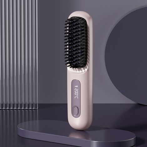 Brosse à dents chauffante/plate rechargeable – Brosse à dents électrique en céramique avec port USB, écran LCD et fonction d'ionophorèse rechargeable. (1/5)