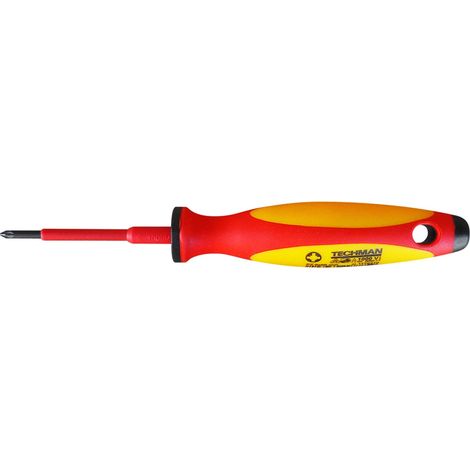 Cacciavite Pozidriv isolato 1000V Pz 0 TECHMAN