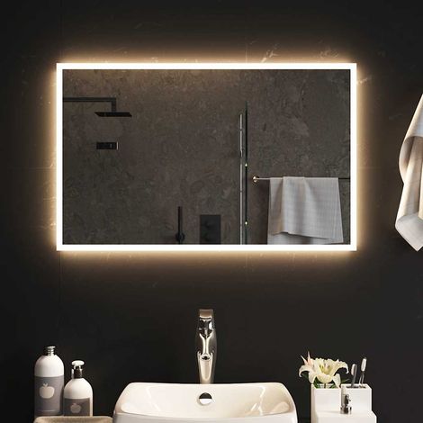 Miroir de salle de bain LED 80x50 cm