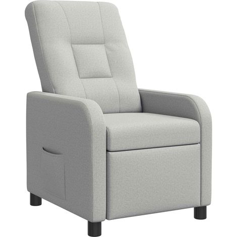 Recliner Cloud Grey Fabric vidaXL (1/5)