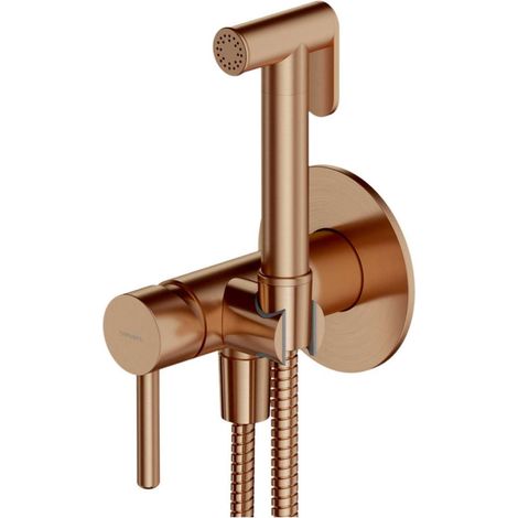 OMNIRES Y - Grifo para bidé empotrado, con ducha, con cuerpo, cobre cepillado SYSYBI2CPB (1/2)