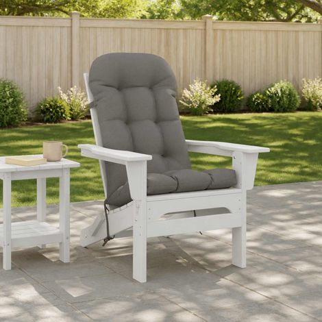 vidaXL Cuscino per sedia Adirondack PUTTEN 100% Poliestere Grigio (1/5)