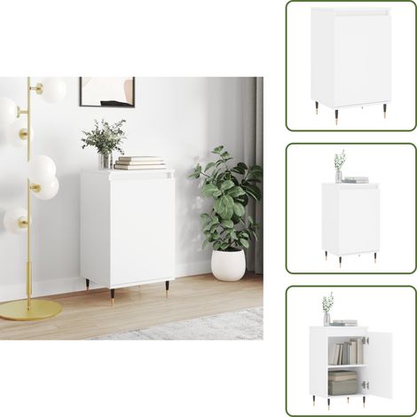 The Living Store Buffet blanc 40x35x70 cm bois d’ingénierie - Rangement (1/5)