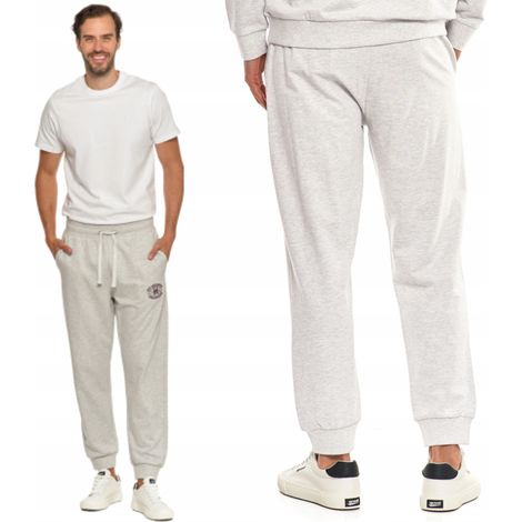 Pantaloni da jogging classici da uomo in cotone con tasche Moraj M grigi (1/5)