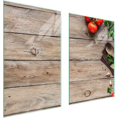 PLACA PROTECTORA DE VIDRIO PARA COCINA 65x52 MADERA (1/5)