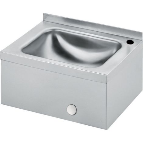 Wandspüle aus Edelstahl AISI 304 mit Abflussstopfen, 40 × 30 cm – Idral 09150/0 (1/5)