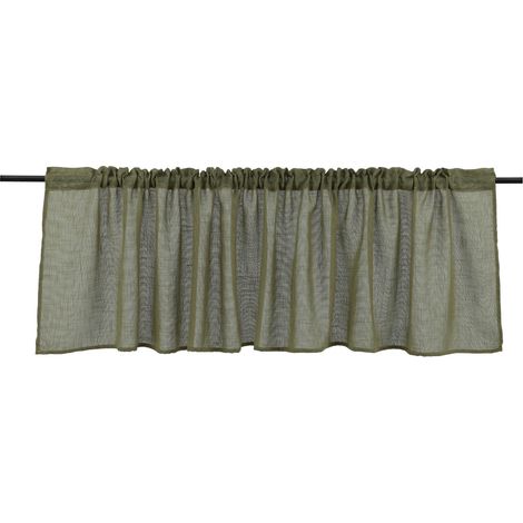 Kaya rideau 1 pcs., rideau de café, rideau de capot, cuisine rideau 55x250cm vert. (1/2)