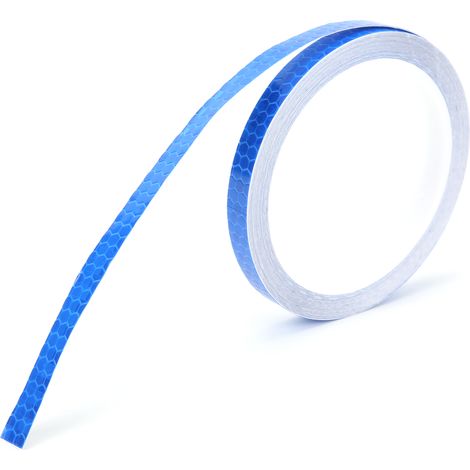 Autocollants réfléchissants hexagonaux pour vélo, moto, voiture - décoration sécurité bleue résistante à l'eau (1/5)