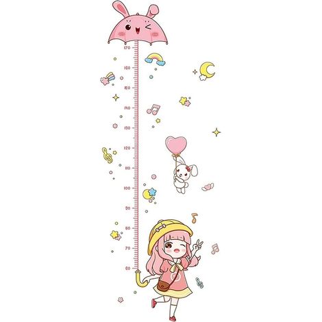 Toise Enfant Autocollant Mesure Hauteur Décoration Chambre Garçons Filles Suivi Croissance Mural (1/5)