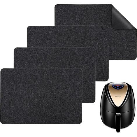 Dessous de plat en feutre pour friteuses à air chaud et fours - Tapis isolants thermiques en feutre - Protections de comptoir en feutre résistant à la chaleur pour fours et plans de travail de cuisine (1/4)