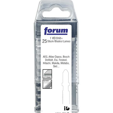 25 Stück Stichsägeblätter für Metall Gerader, feiner Schnitt T 118 A FORUM (1/3)