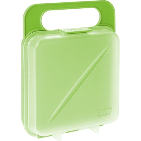 TATAY Porta Merenda Fresh 1 Pezzo Design Compatto Riutilizzabile con Chiusura a Clip Adatto a Freezer, Microonde e Lavastoviglie Senza BPA 14x4x18 cm, Verde Lime (1/4)