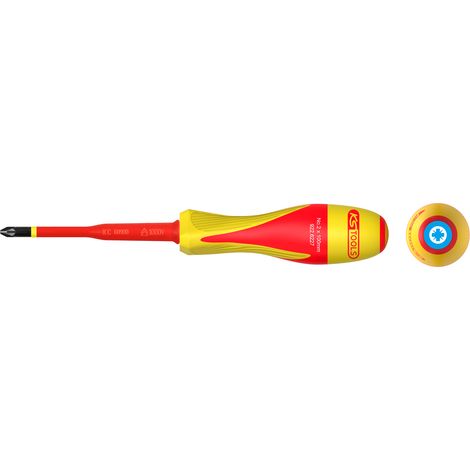 KS Tools - Tournevis POZIDRIV® bi-matière isolé 1000V, PZ2 pour borniers électriques - 922.6227