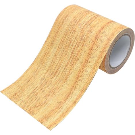 Ruban Adhésif Aspect Bois 8cm x 4.57 m Rubans de Réparation de Grain de Bois pour La Réparation des Sols Stratifiés, Meubles ou Bords de Porte(Chameau Doré) (1/5)