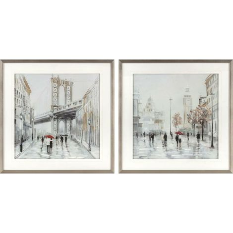 Marco - DKD HOME DECOR - Estándar - Beige y gris - Tela - 69,5 x 69,5 cm (1/3)