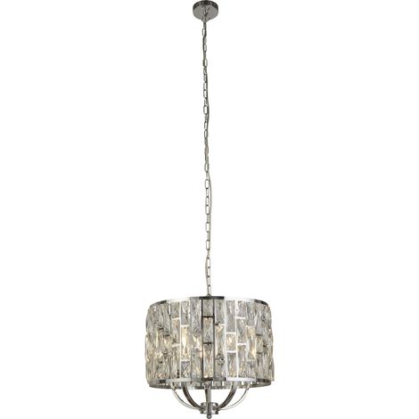 Searchlight BIJOU - Plafonnier à 5 ampoules au fini chrome avec verre en cristal (1/3)