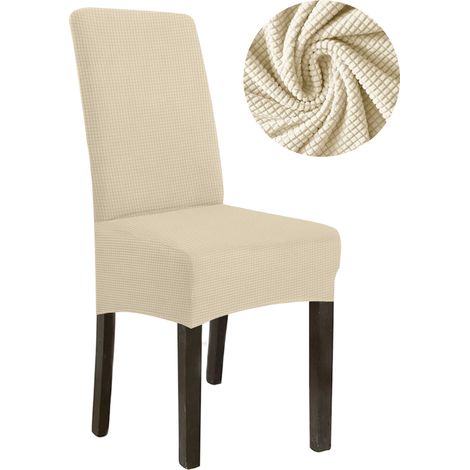 RIVESTIMENTO sedia JACQUARD SPESSO CREMA taglia L SCHIENALE ALTO LARGE 70cm