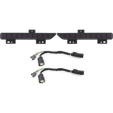 Luces traseras para parachoques, intermitentes dinámicos, freno de mano, lente ahumada, aptas para Ford F150 2016-2018. (1/5)