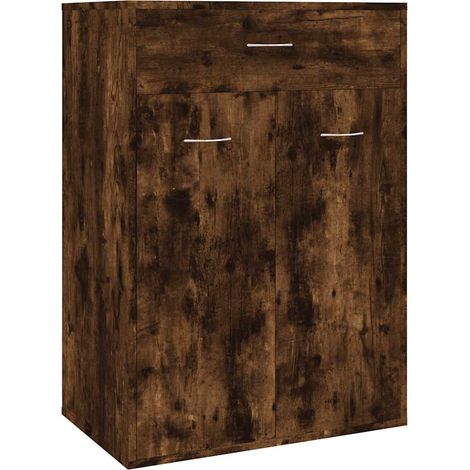 Maison Exclusive - Scarpiera Rovere Fumo 60x35x84 cm in Legno Multistrato (1/5)