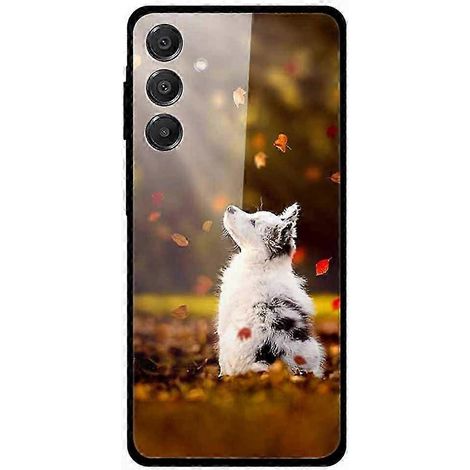 Coque en verre trempé motif imprimé pour Samsung Galaxy A16 5G/4G, protection dorsale robuste, étui fin avec design graphique, accessoire de téléphone résistant aux chocs. (1/3)
