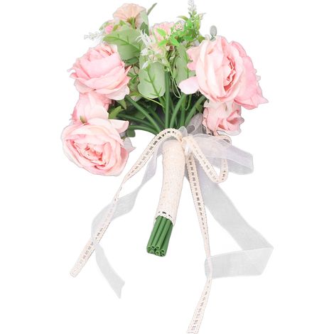Brautstrauß mit künstlichen Rosen, Blumenstrauß für Dekoration, Fotografie, Kunstfoto, Rosa (1/5)