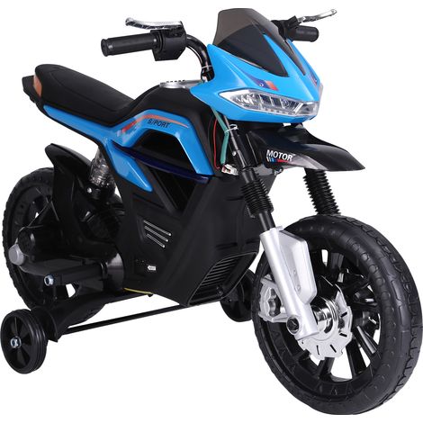 HOMCOM Moto Giocattolo Elettrica da 6V Realistica e Sicura con Fari e Musica