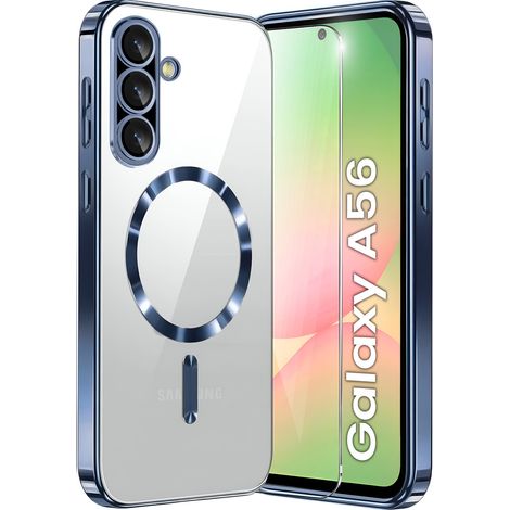 Schutzhülle für Samsung Galaxy A56 5G, Electro MagSafe, marineblau + Displayschutzfolie aus Glas (1/5)